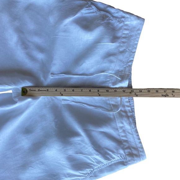 Artisan NY Women's Linen Pants XL White Elastic Waist Drawstring Relaxed Fit - Picture 6 of 9